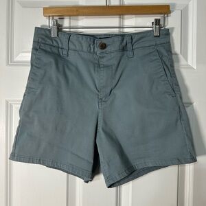 RSQ Slate Blue High-Waist Cotton Shorts